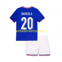 Fußballtrikot Frankreich Bradley Barcola 20 Kinder Heim 2024 Kurzarm