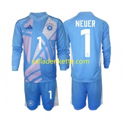 Fußballtrikot Deutschland Manuel Neuer 1 Torwart Kinder Viertes 2024-2025 Langarm