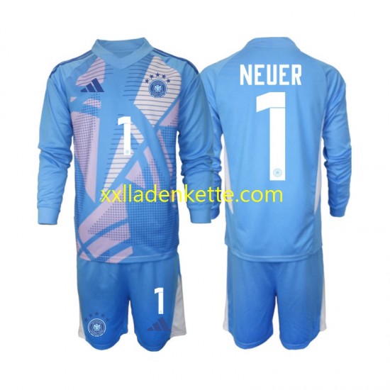 Fußballtrikot Deutschland Manuel Neuer 1 Torwart Kinder Viertes 2024-2025 Langarm
