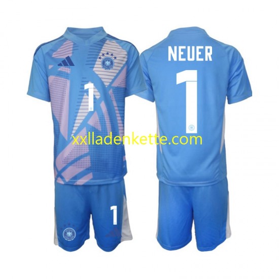 Fußballtrikot Deutschland Manuel Neuer 1 Torwart Kinder Viertes 2024-2025 Kurzarm