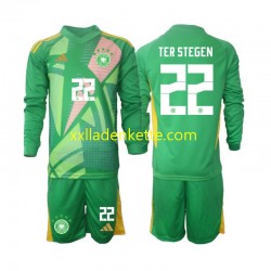 Fußballtrikot Deutschland Ter Stegen 22 Torwart Kinder Ausweich 2024-2025 Langarm