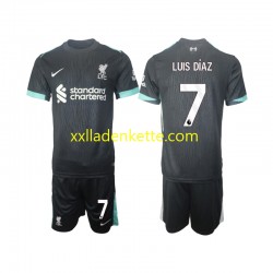 Fußballtrikot Liverpool Luis Diaz 7 Kinder Auswärts 2024-2025 Kurzarm
