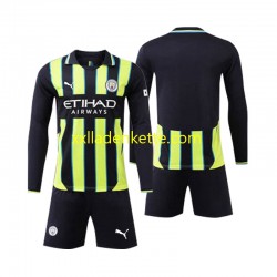 Fußballtrikot Manchester City Kinder Auswärts 2024-2025 Langarm
