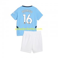 Fußballtrikot Manchester City RODRIGO 16 Kinder Heim 2024-2025 Kurzarm