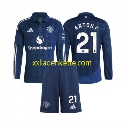 Fußballtrikot Manchester United Antony 21 Kinder Heim 2024-2025 Langarm