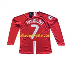 Fußballtrikot Manchester United Cristiano Ronaldo 7 Champion League 2007 Retro Herren Heim Langarm