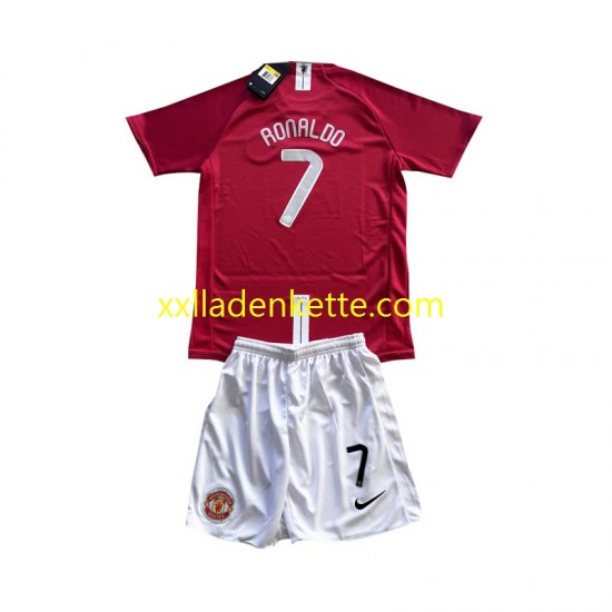 Fußballtrikot Manchester United Cristiano Ronaldo 7 Champion League 2007 Retro Kinder Heim Kurzarm