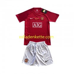 Fußballtrikot Manchester United Champion League 2007 Kinder Heim Kurzarm