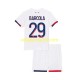 Fußballtrikot Paris Saint-Germain Bradley Barcola 29 Kinder Auswärts 2024-2025 Kurzarm