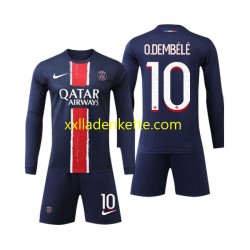 Fußballtrikot Paris Saint-Germain O Dembele 10 Kinder Heim 2024-2025 Langarm