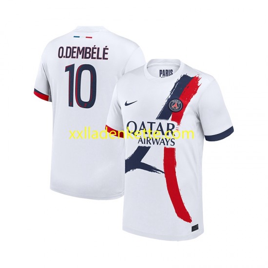 Fußballtrikot Paris Saint-Germain Ousmane Dembele 10 Herren Auswärts 2024-2025 Kurzarm