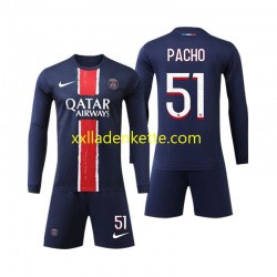 Fußballtrikot Paris Saint-Germain Pacho 51 Kinder Heim 2024-2025 Langarm