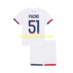 Fußballtrikot Paris Saint-Germain Willian Pacho 51 Kinder Auswärts 2024-2025 Kurzarm