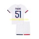 Fußballtrikot Paris Saint-Germain Willian Pacho 51 Kinder Auswärts 2024-2025 Kurzarm