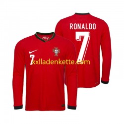 Fußballtrikot Portugal Ronaldo 7 Herren Heim Euro 2024 Langarm