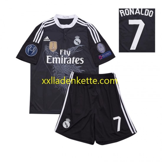 Fußballtrikot Real Madrid Cristiano Ronaldo 7 2014 Retro Kinder Ausweich Kurzarm