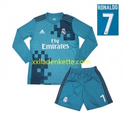 Fußballtrikot Real Madrid Cristiano Ronaldo 7 2017 Retro Kinder Ausweich Langarm