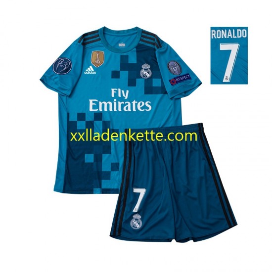 Fußballtrikot Real Madrid Cristiano Ronaldo 7 2017 Retro Kinder Ausweich Kurzarm