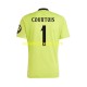 Fußballtrikot Real Madrid COURTOIS 1 Torwart Herren Ausweich 2024-2025 Kurzarm