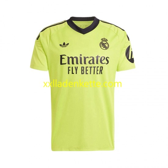 Fußballtrikot Real Madrid COURTOIS 1 Torwart Herren Ausweich 2024-2025 Kurzarm