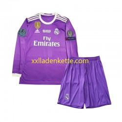 Fußballtrikot Real Madrid 2016 Retro Kinder Auswärts Langarm