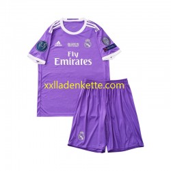 Fußballtrikot Real Madrid 2016 Retro Kinder Auswärts Kurzarm