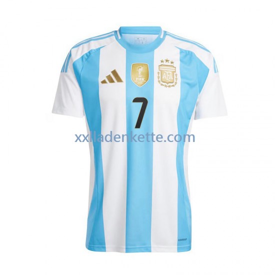 Fußballtrikot Argentinien De Paul 7 Herren Heim 2024 Kurzarm