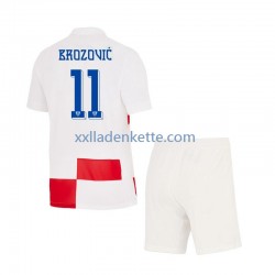 Fußballtrikot Kroatien Marcelo Brozovic 11 Kinder Heim Euro 2024 Kurzarm