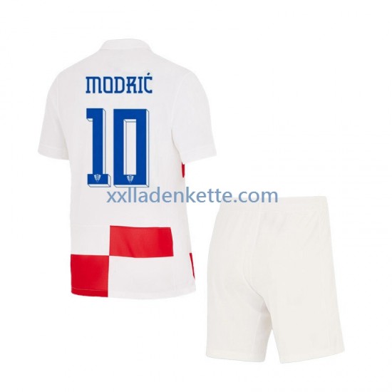 Fußballtrikot Kroatien Modrić 10 Kinder Heim Euro 2024 Kurzarm