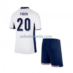Fußballtrikot England Phil Foden 20 Kinder Heim Euro 2024 Kurzarm