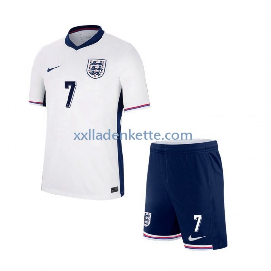 Fußballtrikot England SAKA 7 Kinder Heim Euro 2024 Kurzarm
