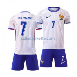 Fußballtrikot Frankreich Antoine Griezmann 7 Kinder Auswärts Euro 2024 Kurzarm