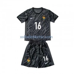 Fußballtrikot Frankreich Mike Maignan 16 Torwart Kinder Auswärts Euro 2024 Kurzarm