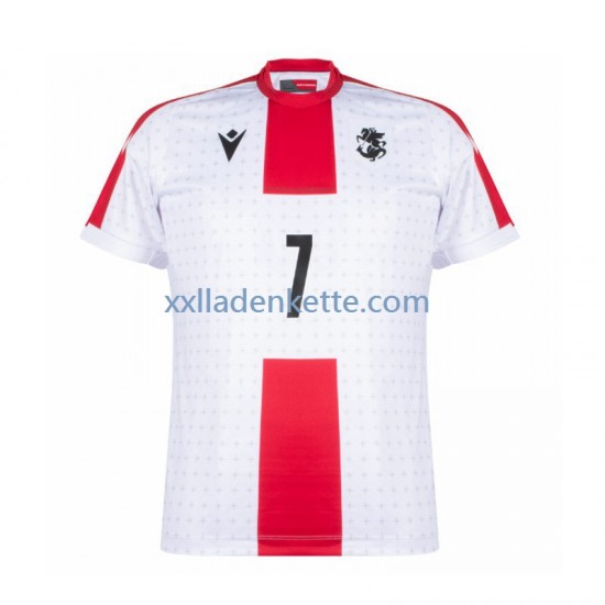 Fußballtrikot Georgia Kvaratskhelia 7 Herren Heim Euro 2024 Kurzarm