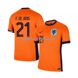Fußballtrikot Niederlande Frenkie de Jong 21 Herren Heim Euro 2024 Kurzarm