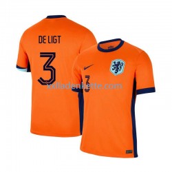 Fußballtrikot Niederlande Matthijs de Ligt 3 Herren Heim Euro 2024 Kurzarm