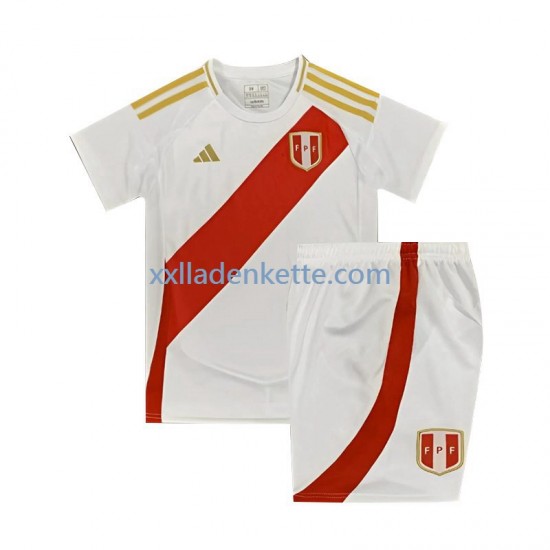 Fußballtrikot Peru Kinder Heim 2024 Kurzarm
