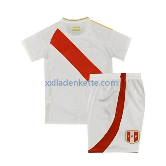Fußballtrikot Peru Kinder Heim 2024 Kurzarm