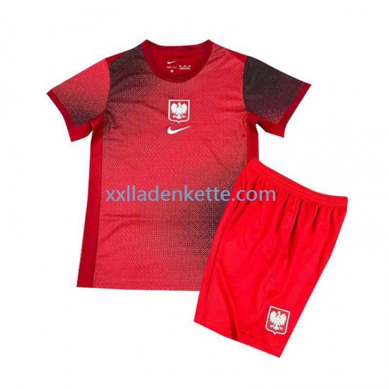 Fußballtrikot Polen Kinder Auswärts Euro 2024 Kurzarm