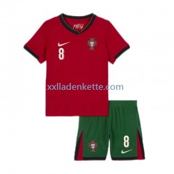 Fußballtrikot Portugal Bruno Fernandes 8 Kinder Heim Euro 2024 Kurzarm