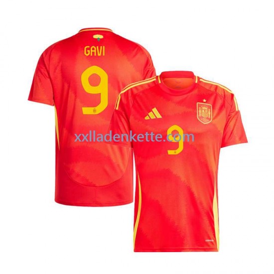 Fußballtrikot Spanien Gavi 9 Herren Heim Euro 2024 Kurzarm