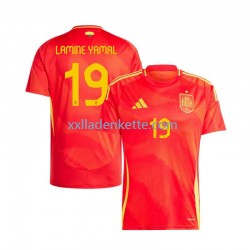 Fußballtrikot Spanien Lamine Yamal 19 Herren Heim Euro 2024 Kurzarm