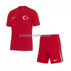 Fußballtrikot Türkei Kinder Auswärts Euro 2024 Kurzarm