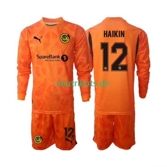 Fußballtrikot FK Bodø/Glimt Nikita Haikin 12 Torwart Kinder Auswärts 2025 Langarm