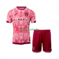 Fußballtrikot Norwich City Kinder Ausweich 2025-2026 Kurzarm