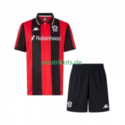 Fußballtrikot OGC Nizza Kinder Heim 2025-2026 Kurzarm