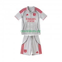 Fußballtrikot Olympique Lyon Kinder Ausweich 2025-2026 Kurzarm