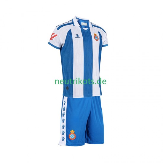 Fußballtrikot Espanyol Barcelona Kinder Heim 2025-2026 Kurzarm