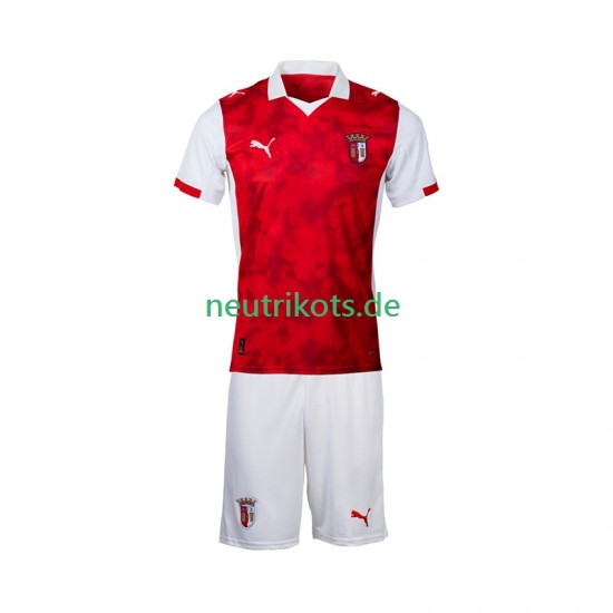 Fußballtrikot SC Braga Kinder Heim 2025-2026 Kurzarm
