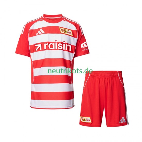 Fußballtrikot Union Berlin Kinder Heim 2025-2026 Kurzarm